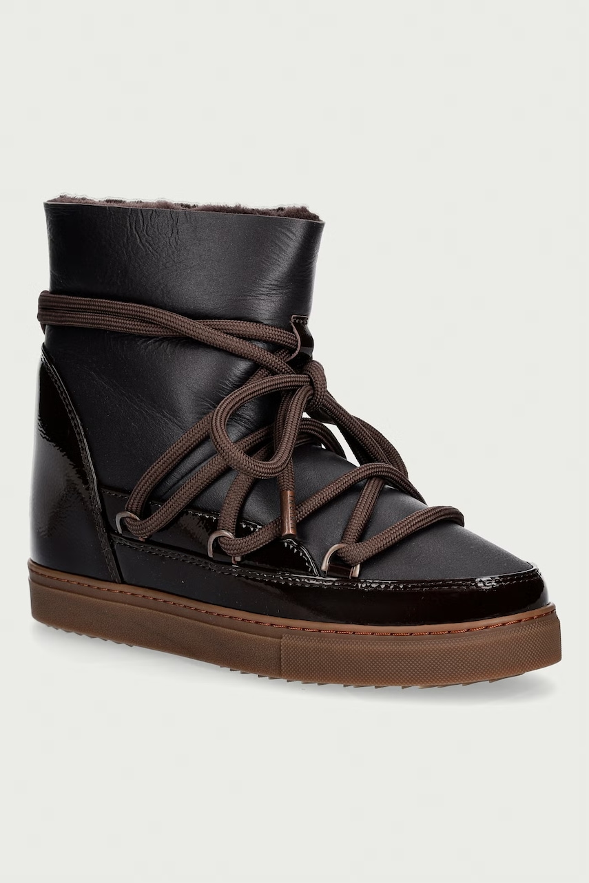 Inuikii Gloss Wedge śniegowce damskie skórzane
