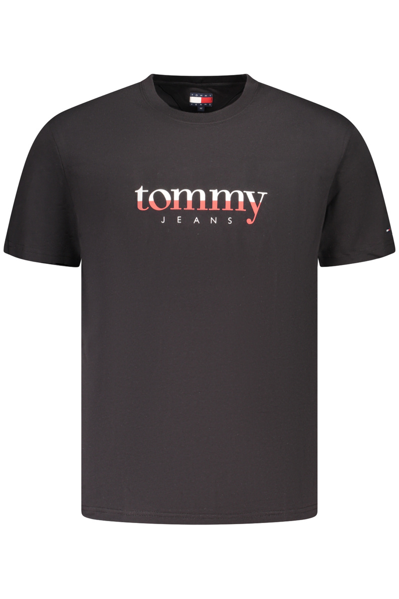 TOMMY HILFIGER MĘSKA KOSZULKA Z KRÓTKIM RĘKAWEM W KOLORZE CZARNYM