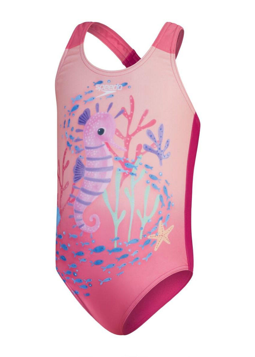 Jednoczęściowy strój kąpielowy niemowlęcy dziewczynka Speedo Placem Print