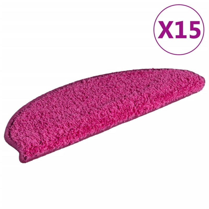 Maty na schody 15 szt. 65x21x4 cm różowe półokrągłe duże