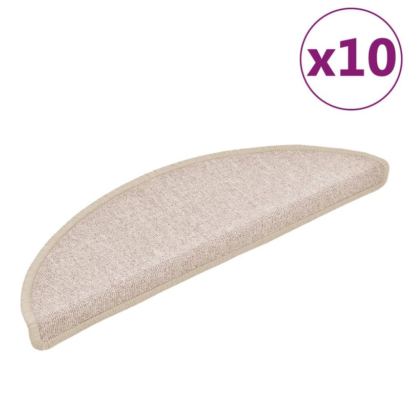 Maty na schody 10 szt. 56x17x3 cm Taupe Półokrągłe