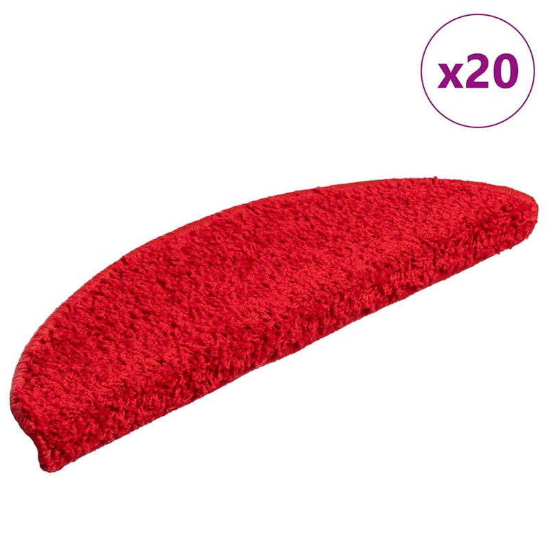 Maty na schody 20 szt. 56x17x3 cm Czerwone półokrągłe