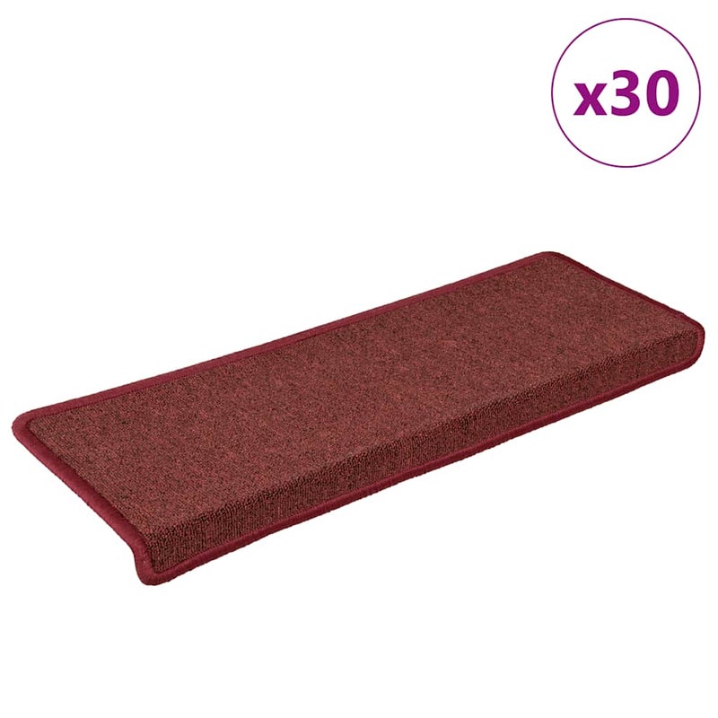 Maty na schody 30 szt. 65x21x4 cm Bordeaux Rectangular Edge