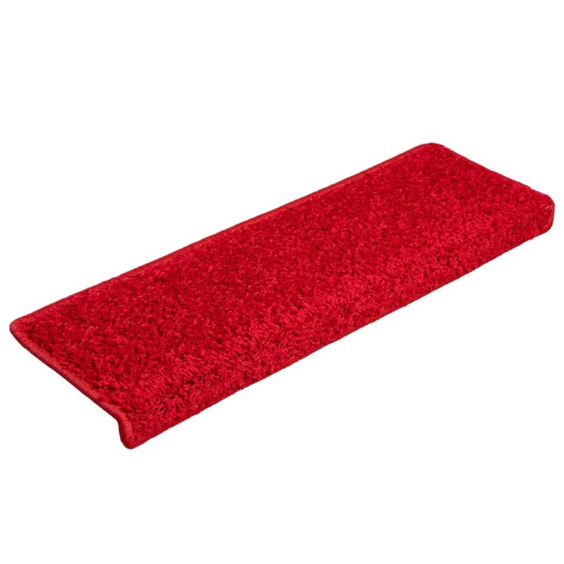 Maty na schody 15 szt. 65x21x4 cm Czerwone prostokątne krawędzie