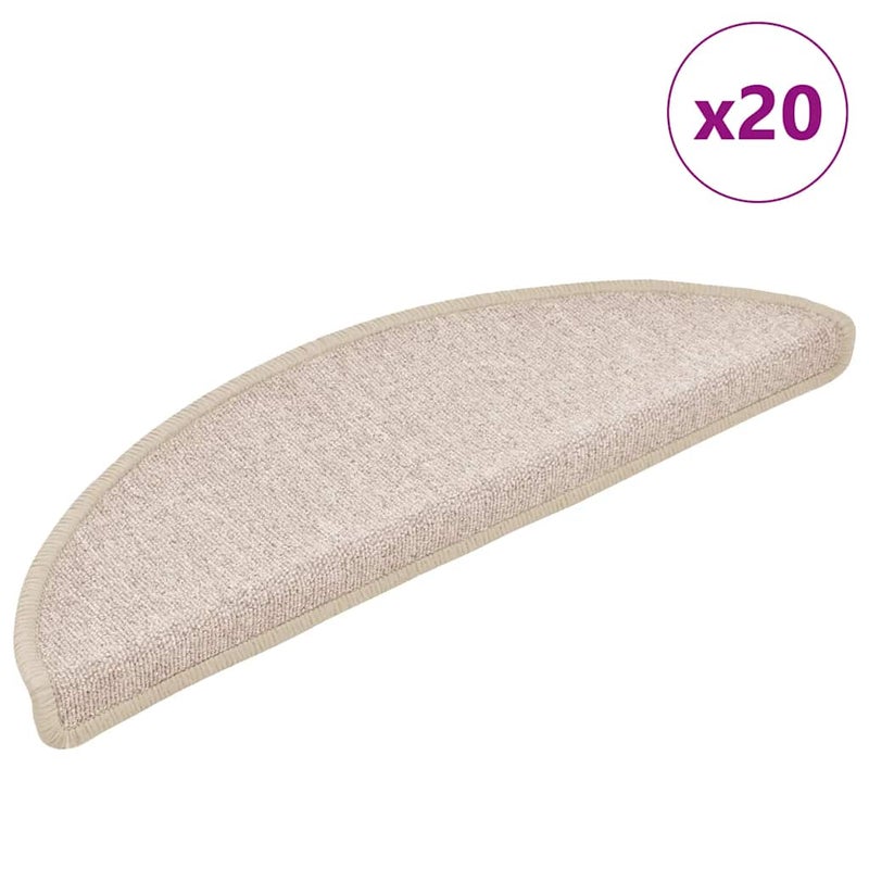 Maty na schody 20 szt. 56x17x3 cm Taupe Półokrągłe