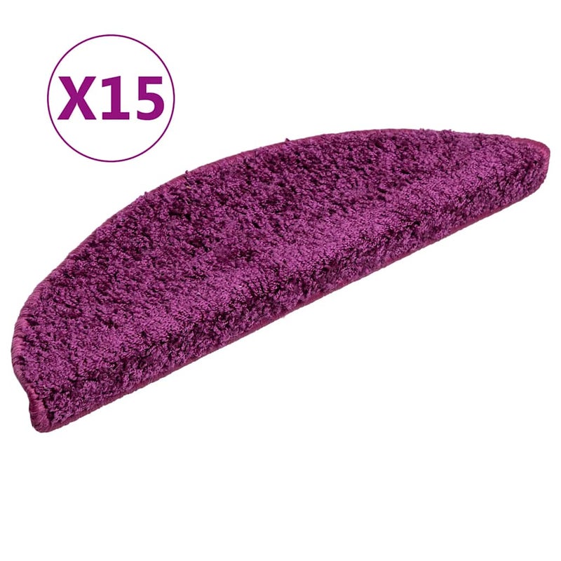 Maty na schody 15 szt. 56x17x3 cm Fioletowe półokrągłe
