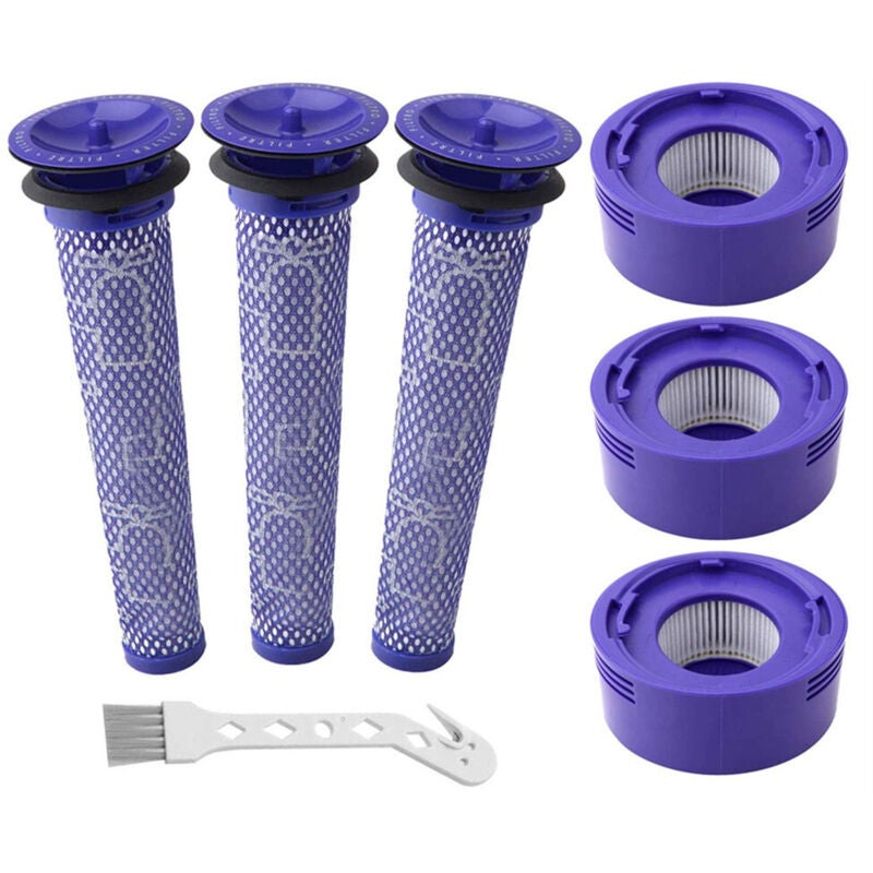 Zestaw 6 filtrów zamiennych do odkurzaczy bezprzewodowych Dyson V7 i V8, filtry zamienne Dyson, zamiennik numeru części 965661-01