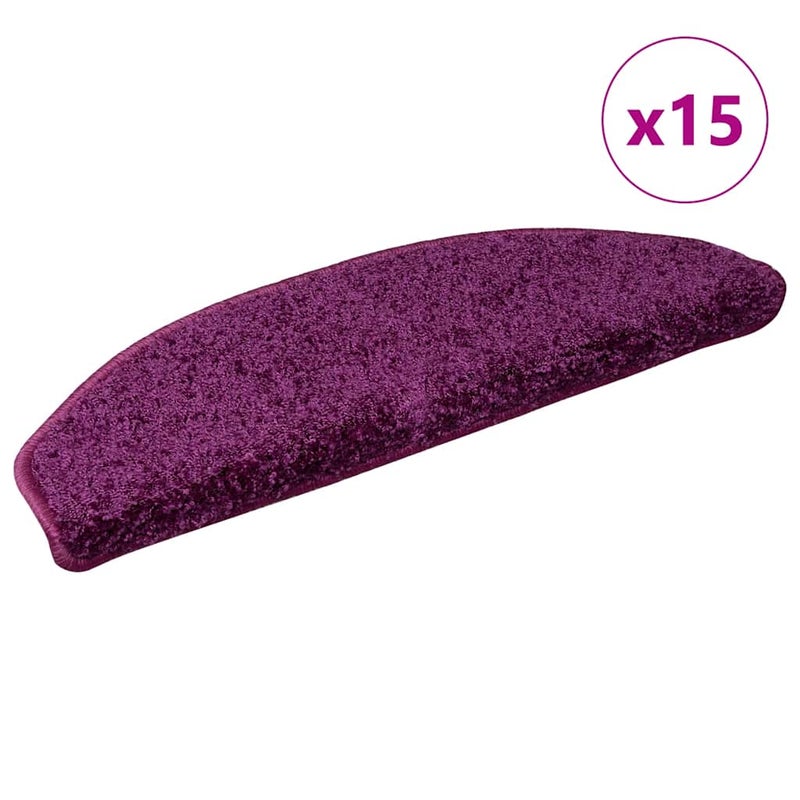 Maty na schody 15 szt. 65x21x4 cm Fioletowe półokrągłe duże
