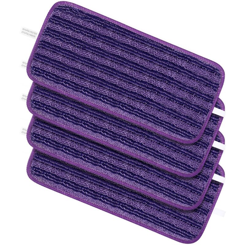 Zestaw 4 wielorazowych ściereczek czyszczących do mopa Swiffer WetJet, z mikrofibry, zmywalnych, do czyszczenia podłóg na sucho i mokro, 30 x 14 cm