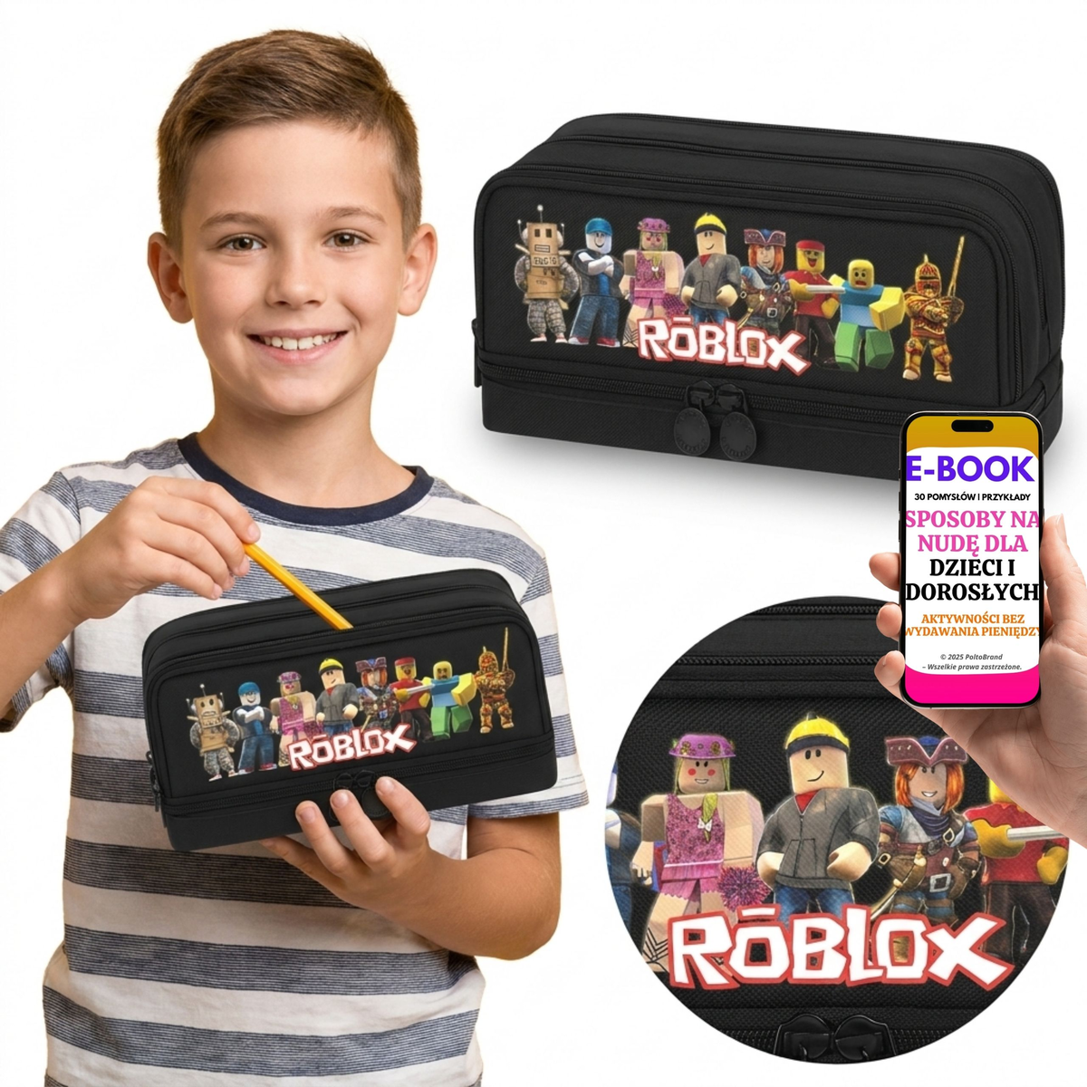 Piórnik Szkolny Roblox na Prezent Rozpoczęcie Roku Szkolnego + E-BOOK-3