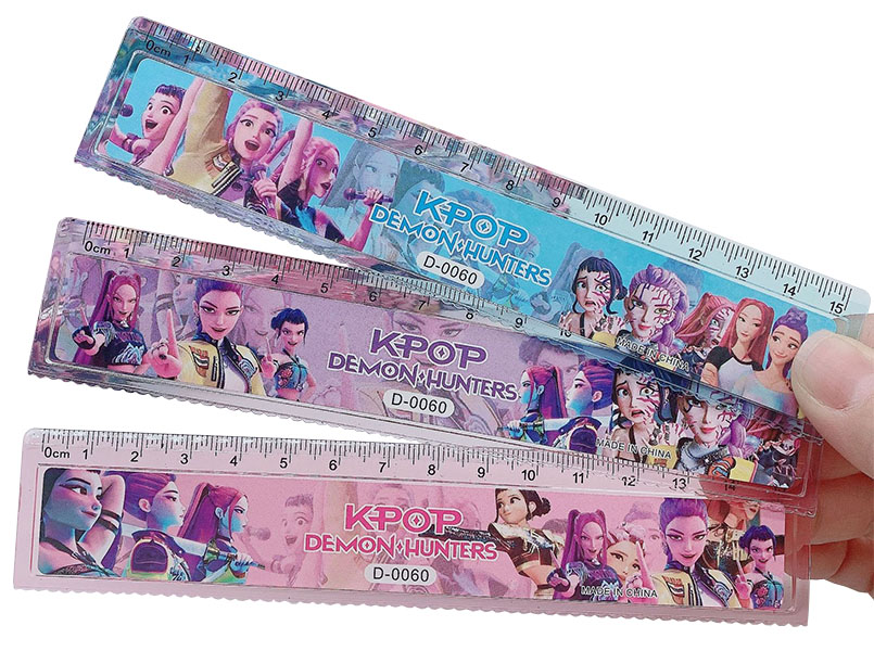 LINIJKA dziecięca szkolna do szkoły KPOP DEMON HUNTERS 15cm dla dzieci