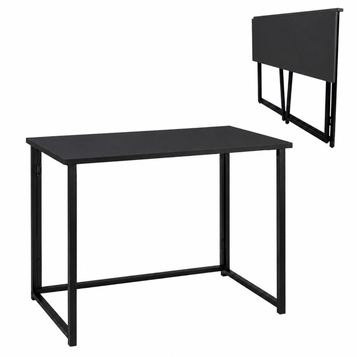 Biurko składane małe proste czarne 80x40x74 VB21Bk Begryf