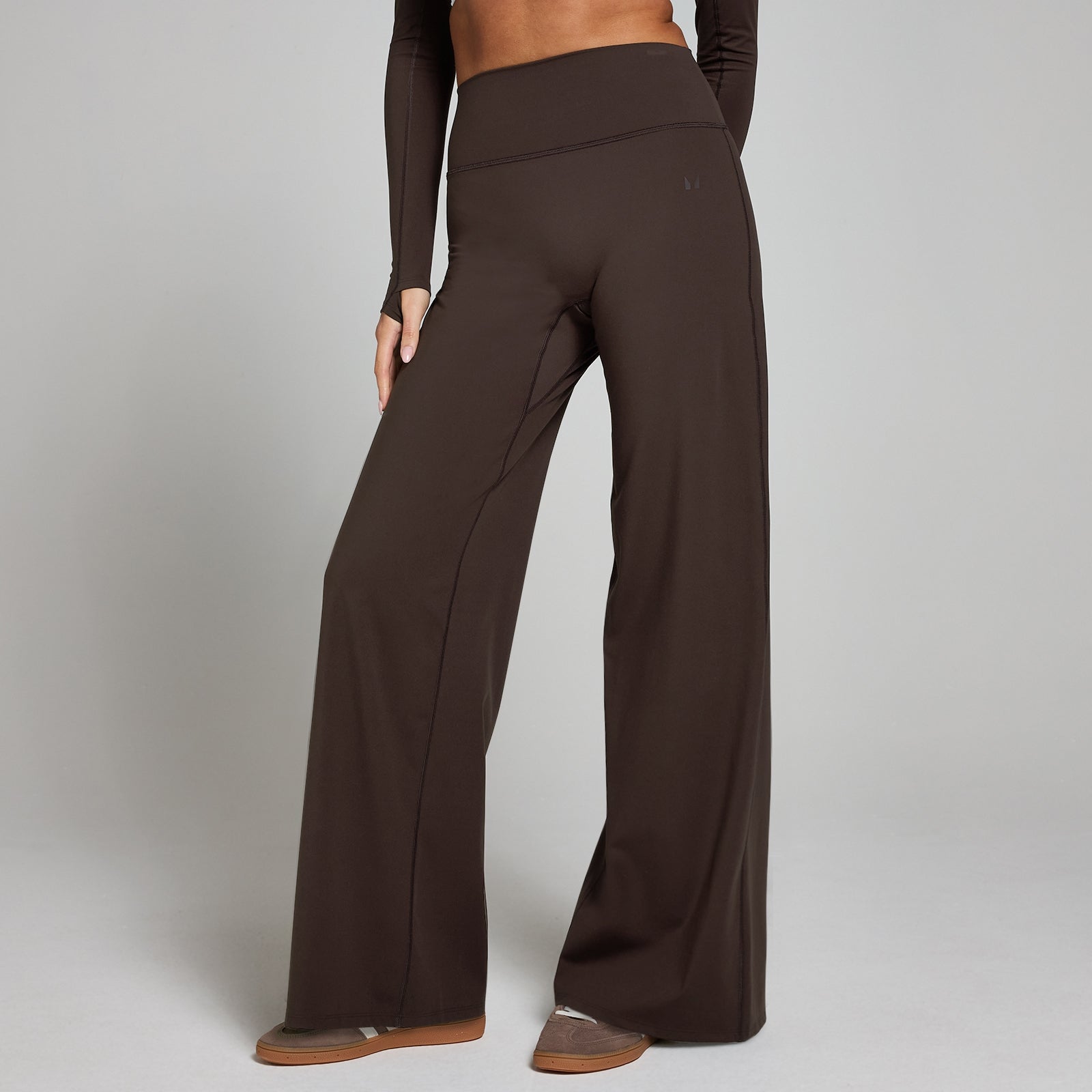 Legginsy damskie MP Petite Tempo Wide Leg - Kakaowy - L