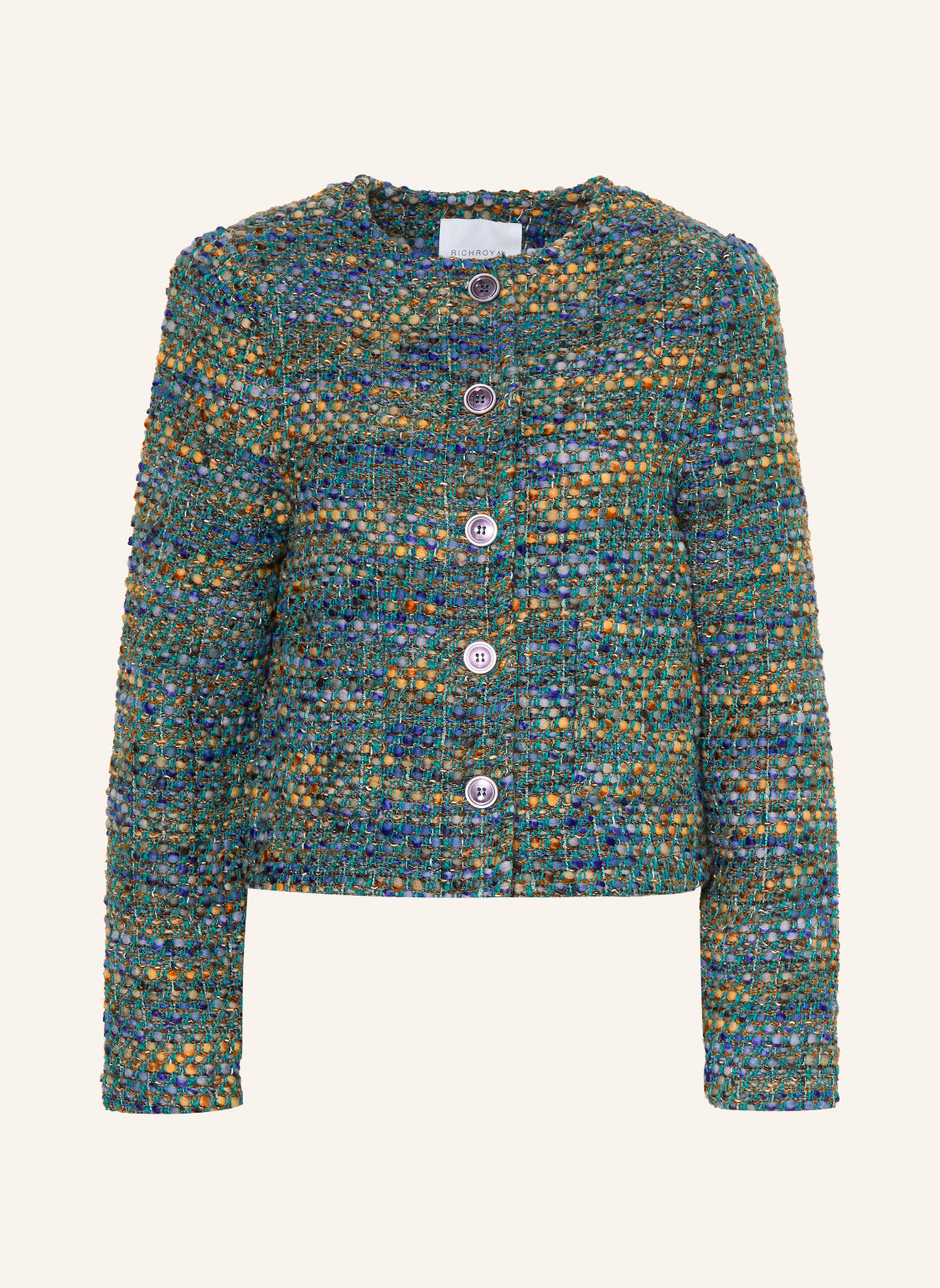 Rich & Royal Kurtka Pudełkowa Z Tkaniny Bouclé blau