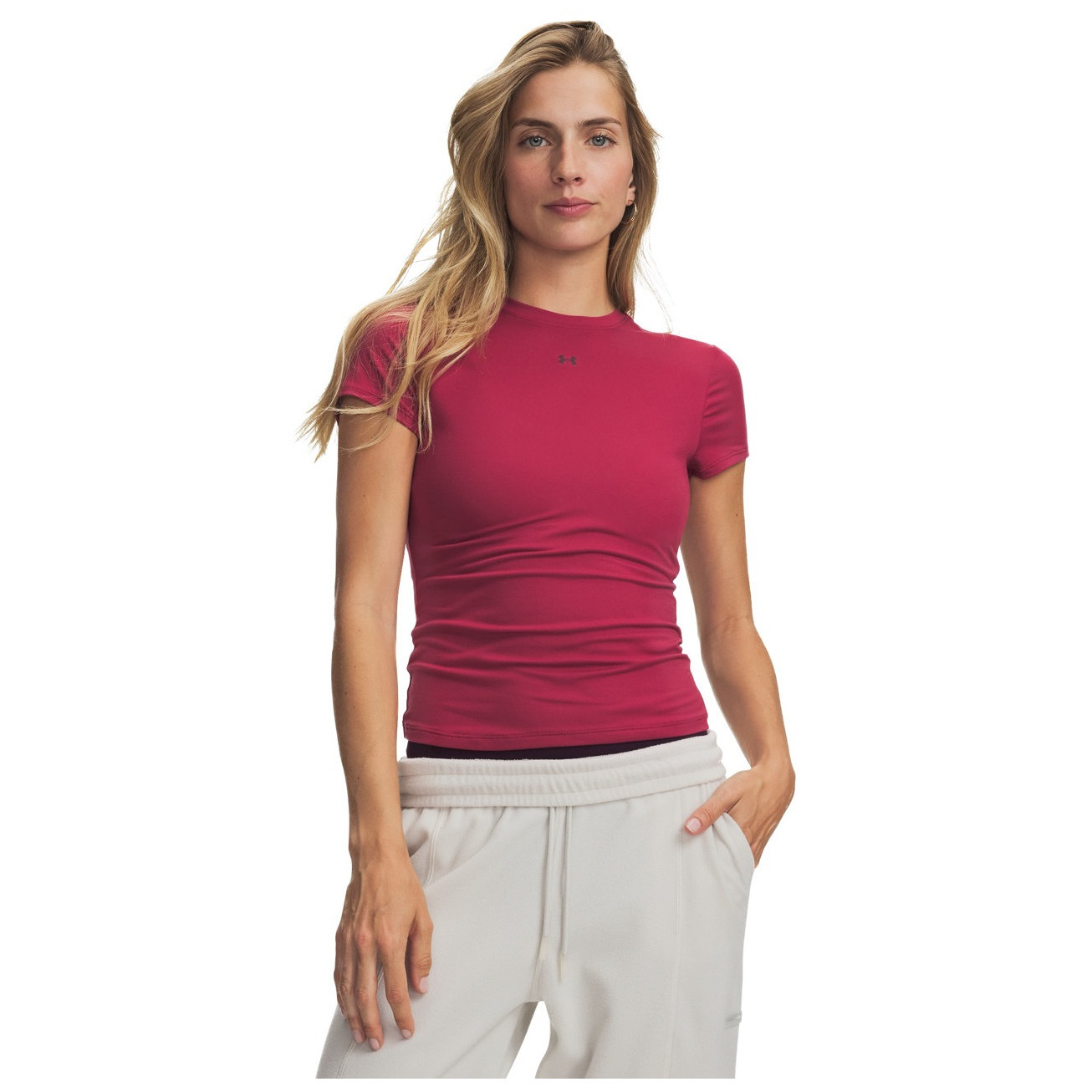 Koszulka damska Under Armour Motion Fitted SS Rozmiar: S / Kolor: bordowy