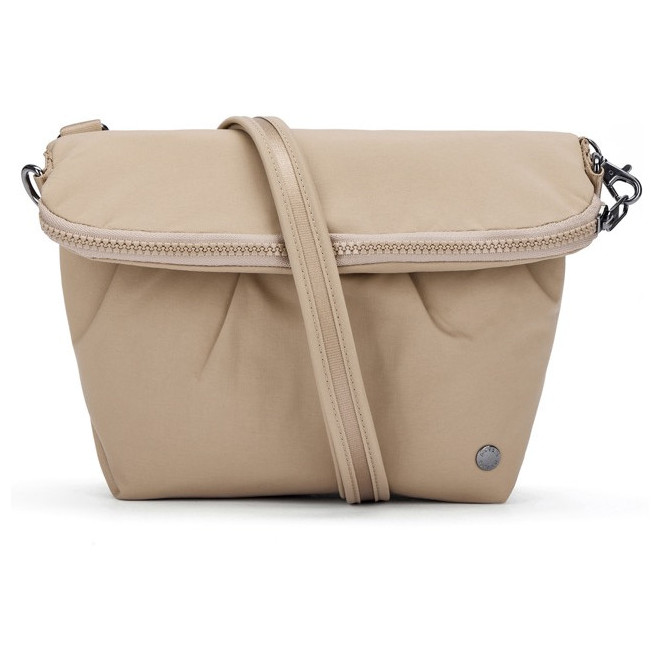 Torba naramienna Pacsafe Citysafe CX convertible crossbody Kolor: beżowy