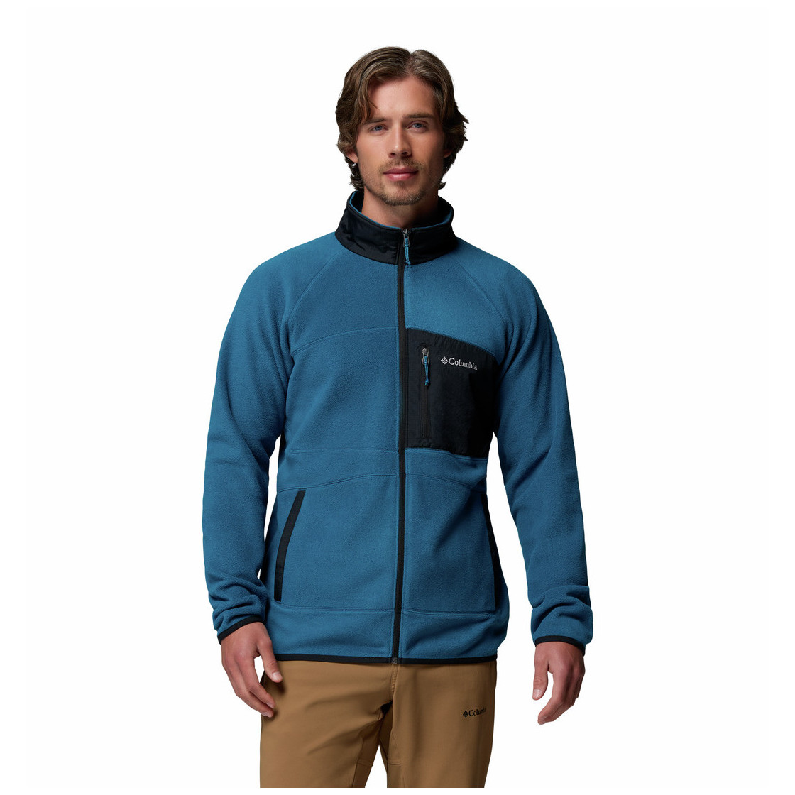 Bluza męska Columbia Fast Trek™ Overlay Full Zip Rozmiar: XL / Kolor: niebieski