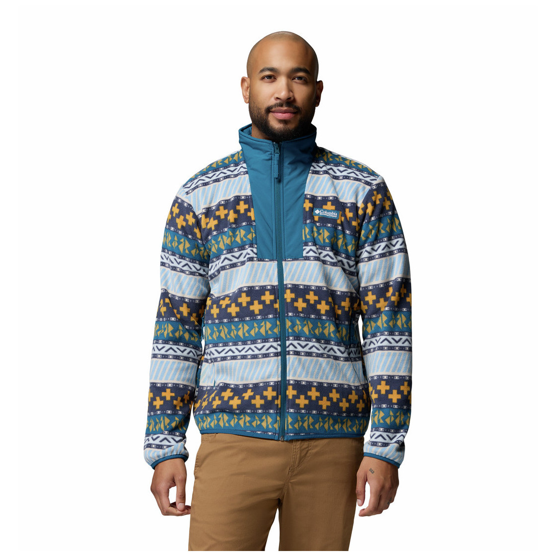 Bluza męska Columbia Sequoia Grove™ Ii Fz Printed Fleece Rozmiar: M / Kolor: niebieski