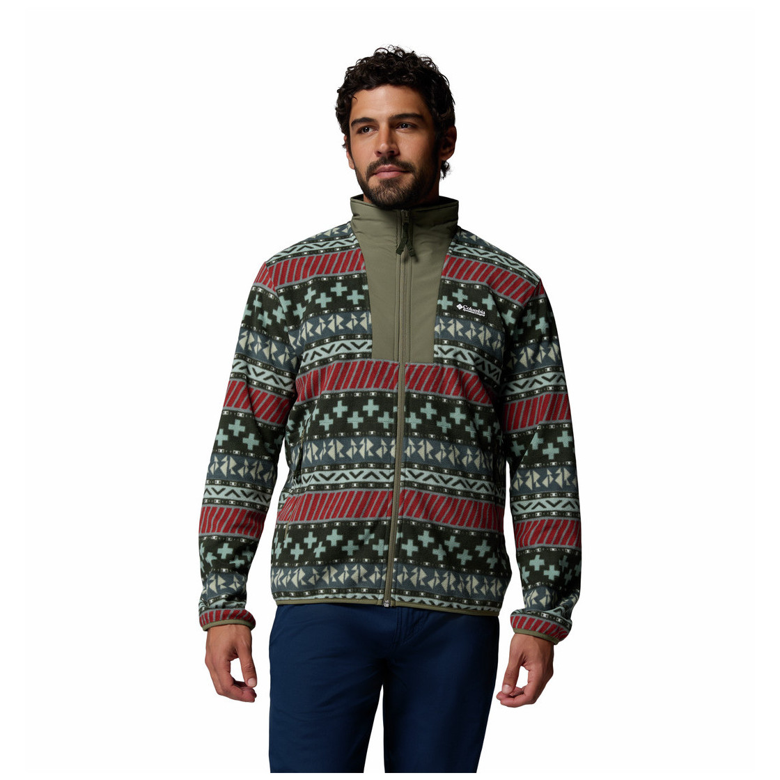 Bluza męska Columbia Sequoia Grove™ Ii Fz Printed Fleece Rozmiar: XL / Kolor: ciemnozielony