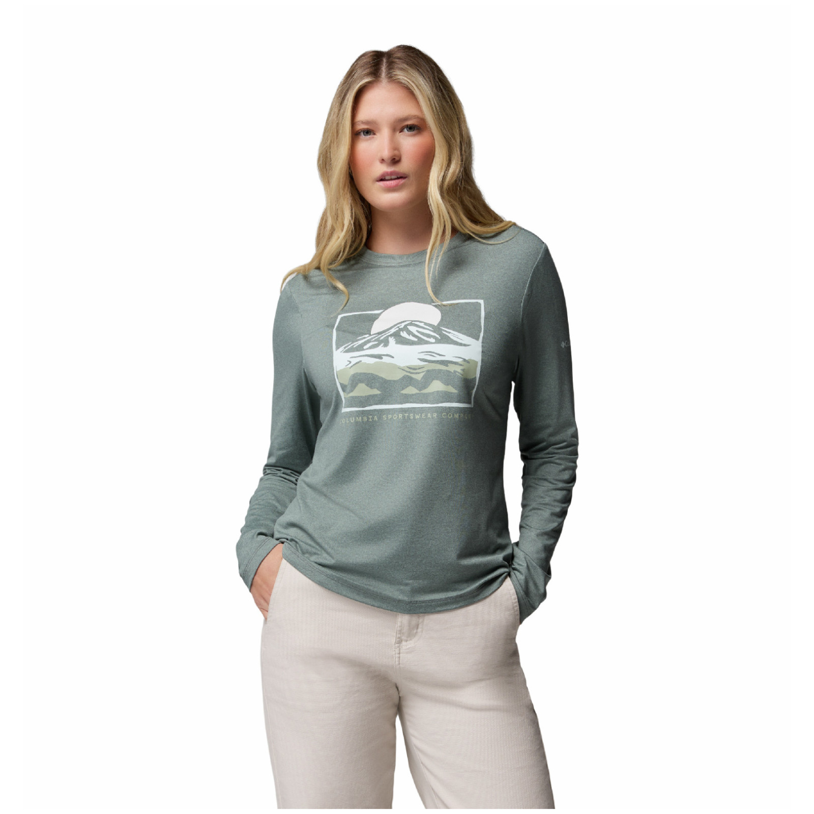 Koszulka damska Columbia Parsons Point™ Ls Graphic Tee Rozmiar: S / Kolor: szary
