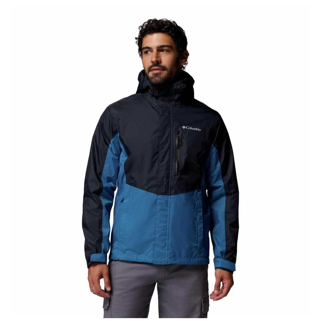 Męska kurtka softshellowa Columbia Pouring Adventure™ III Jacket Rozmiar: M / Kolor: czarny/niebieski