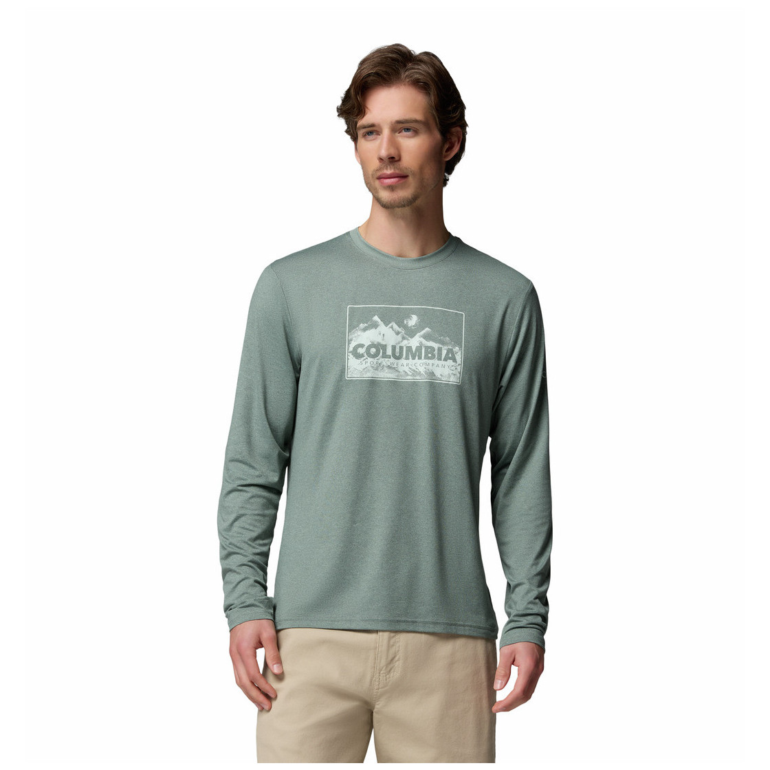 Koszulka męska Columbia Parsons Point™ Ls Graphic Tee Rozmiar: XL / Kolor: jasnozielony