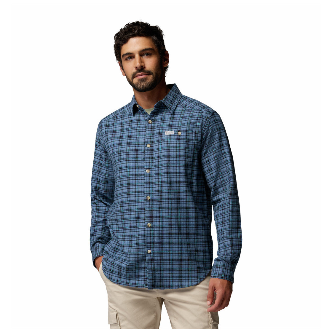 Koszula męska Columbia Cornell Woods™ Flannel Long Sleeve Shirt Rozmiar: L / Kolor: ciemnoniebieski