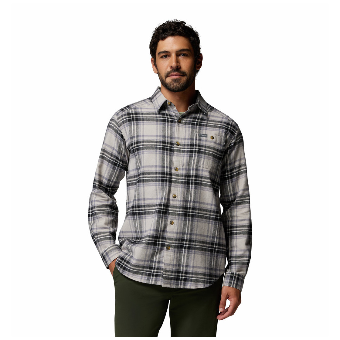 Koszula męska Columbia Cornell Woods™ Flannel Long Sleeve Shirt Rozmiar: XXL / Kolor: szary