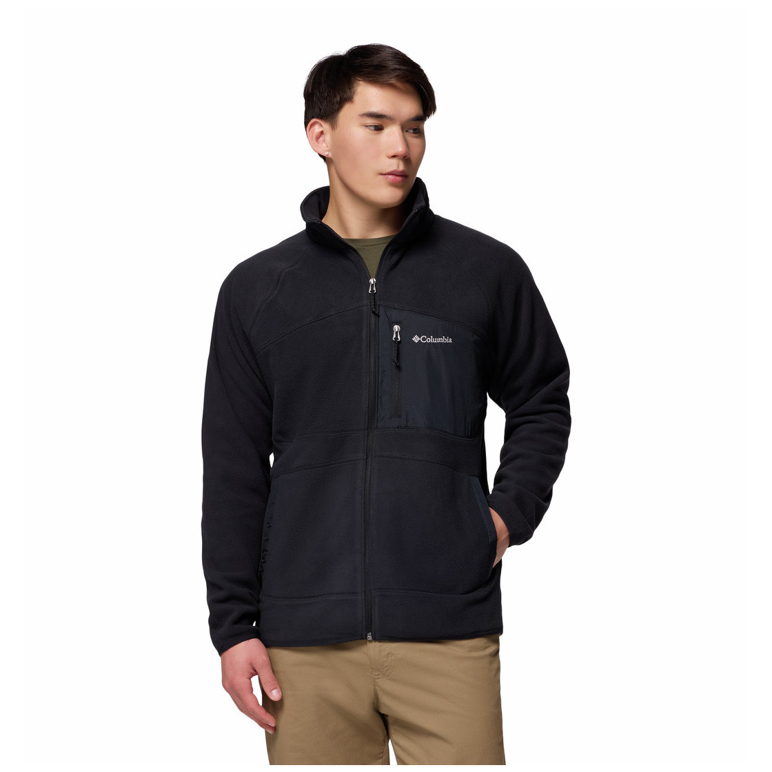Bluza męska Columbia Fast Trek™ Overlay Full Zip Rozmiar: L / Kolor: czarny