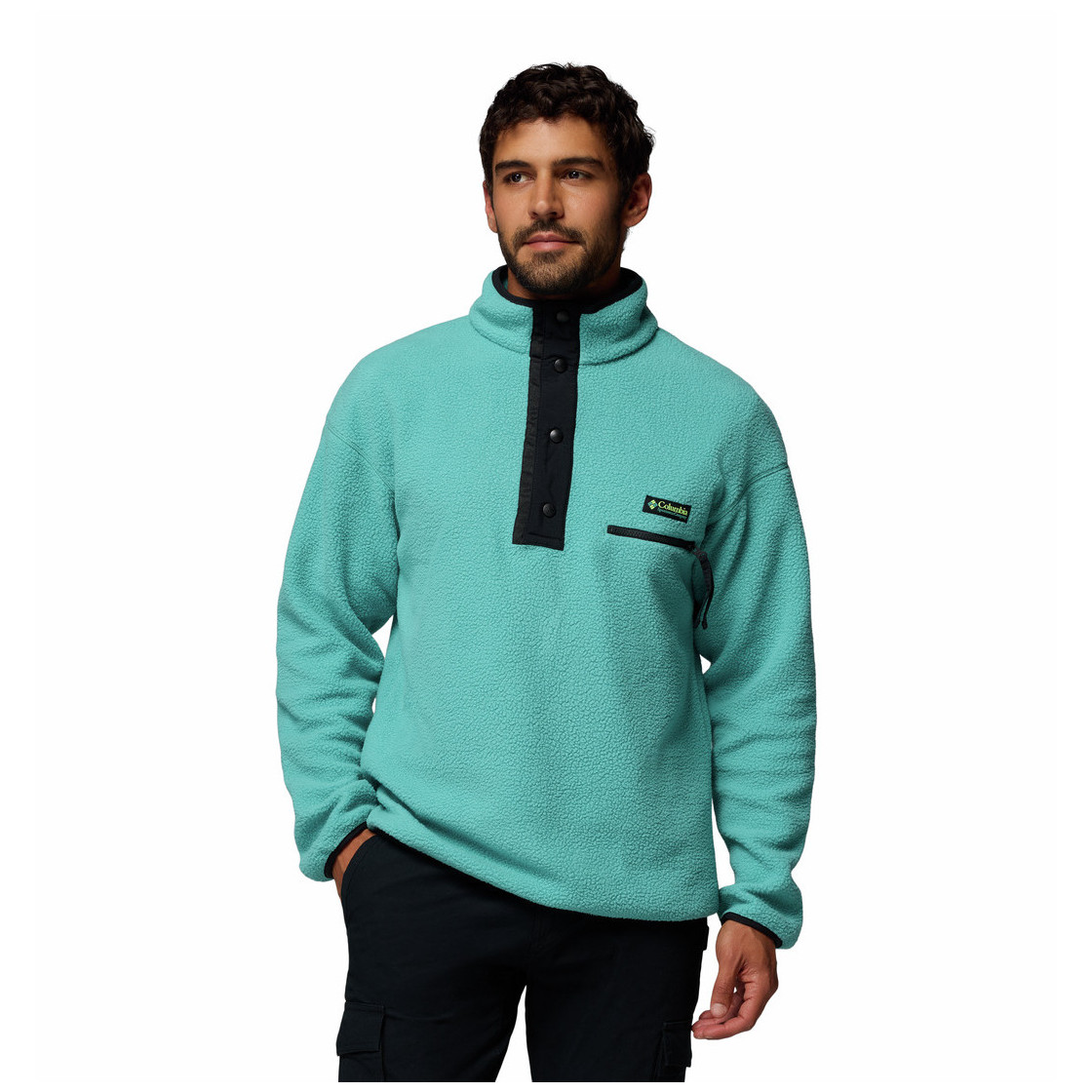Bluza męska Columbia Helvetia™ II Half Snap Fleece Rozmiar: M / Kolor: jasnoniebieski