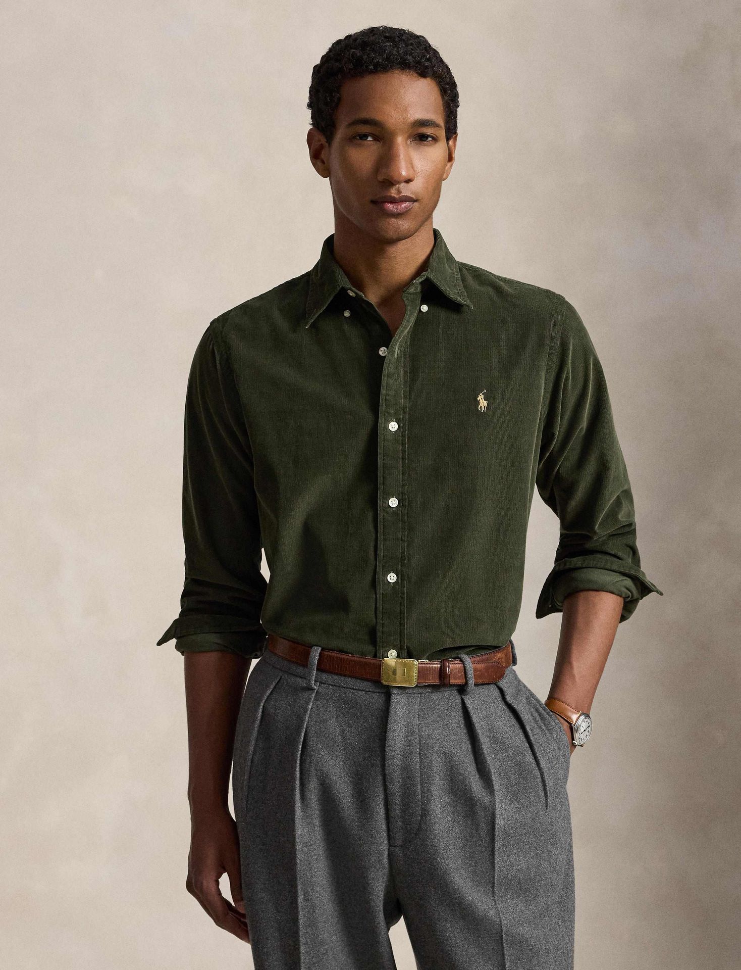 POLO RALPH LAUREN Koszula Custom fit sztruks