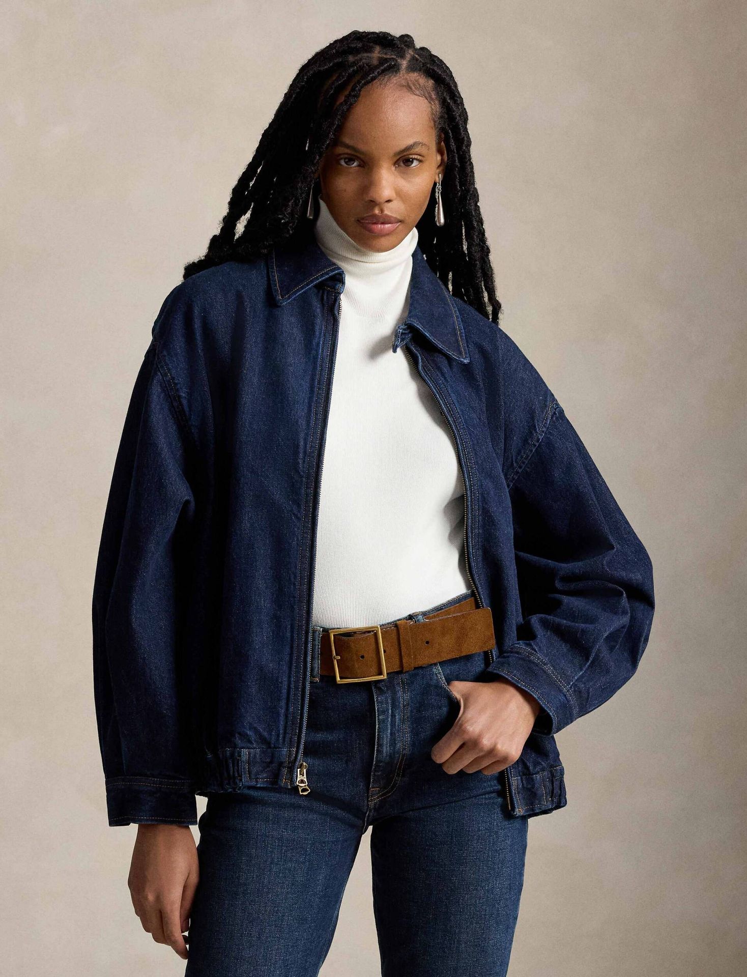 POLO RALPH LAUREN Jeansowa kurtka Bubble Relaxed fit