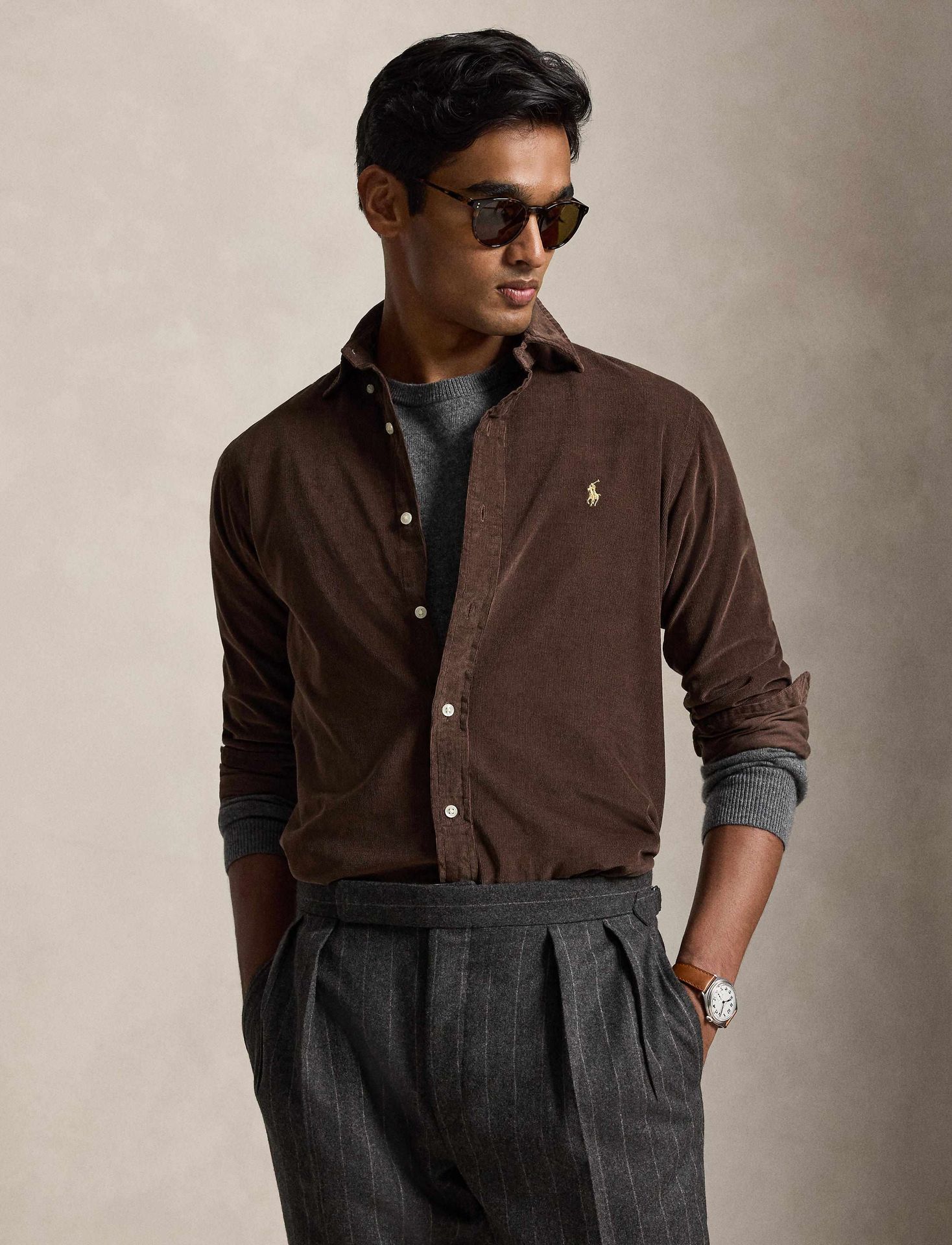 POLO RALPH LAUREN Koszula Custom fit sztruks