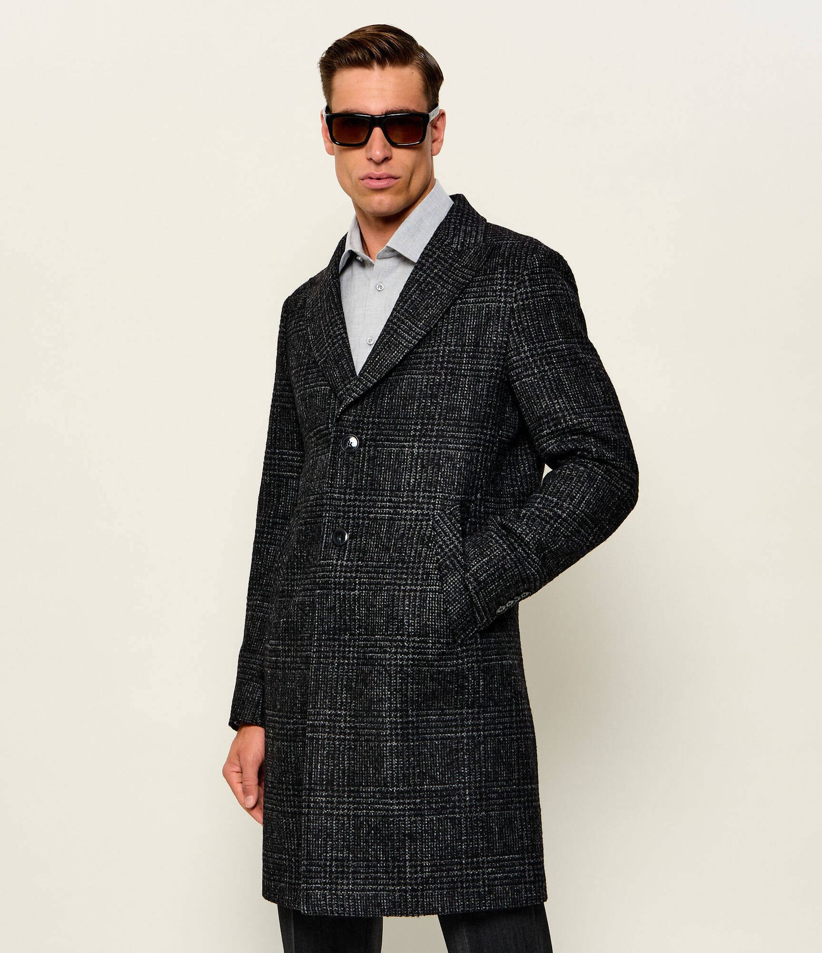 Sand Copenhagen Wełniany płaszcz Retro Dandy