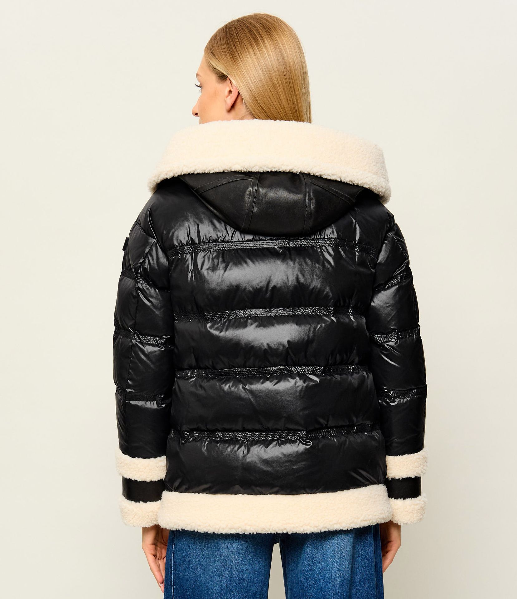 Peuterey Puchowa kurtka Kunto Bg shearling Regular Fit z dodatkiem wełny