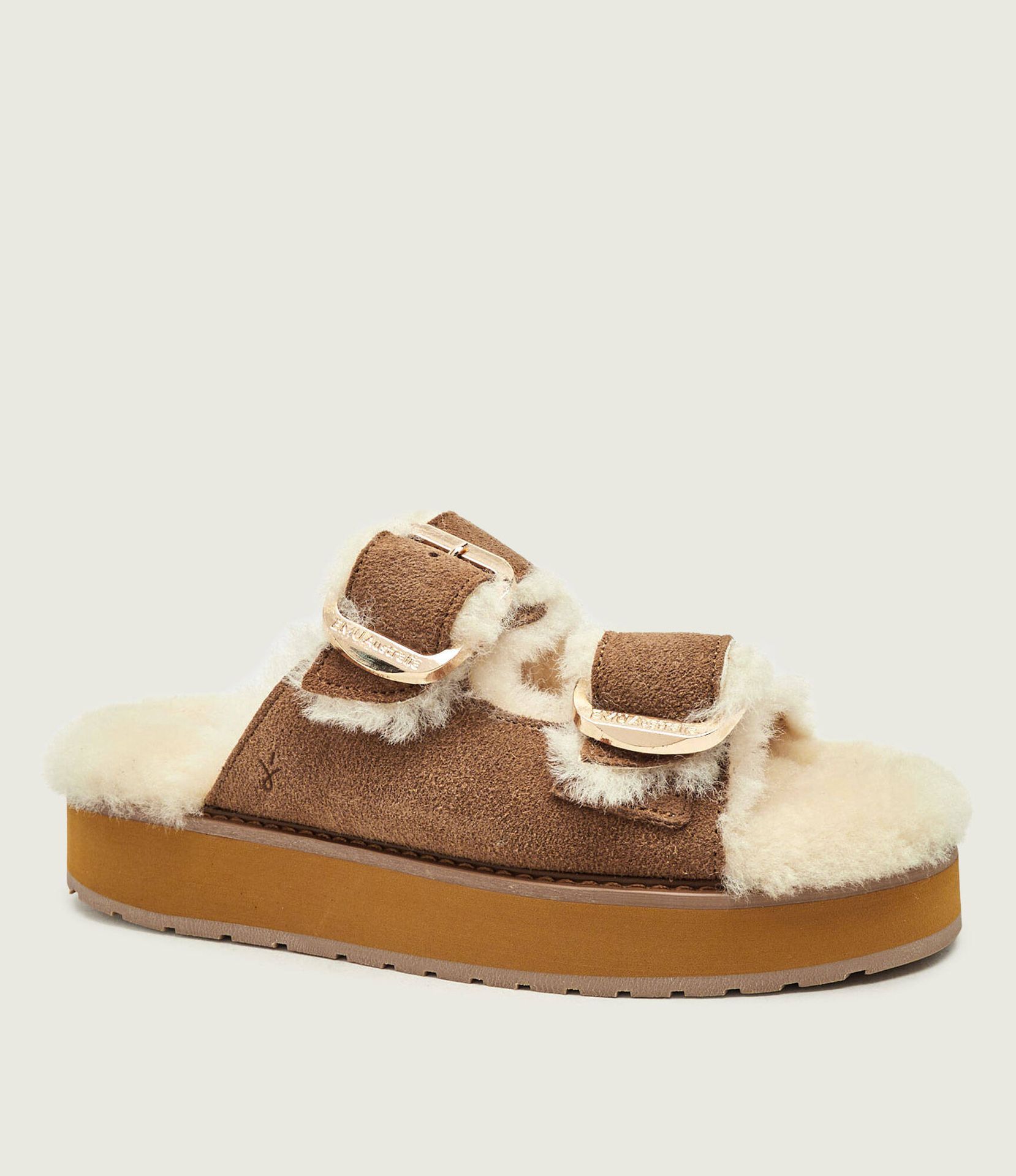 EMU Australia Ocieplane klapki Cabello zamsz shearling