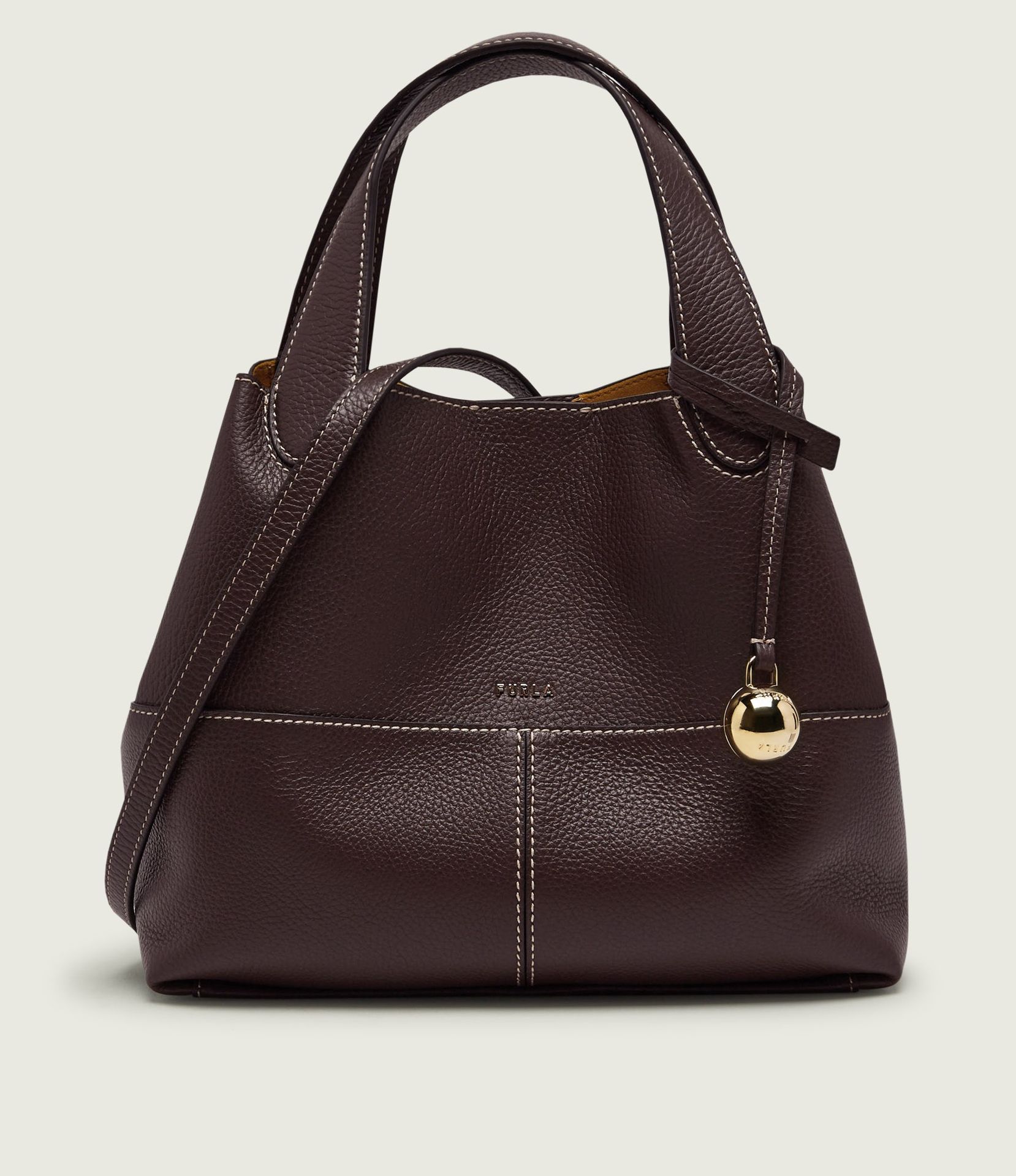 Furla Skórzana torebka na ramię + saszetka Furla Primrose