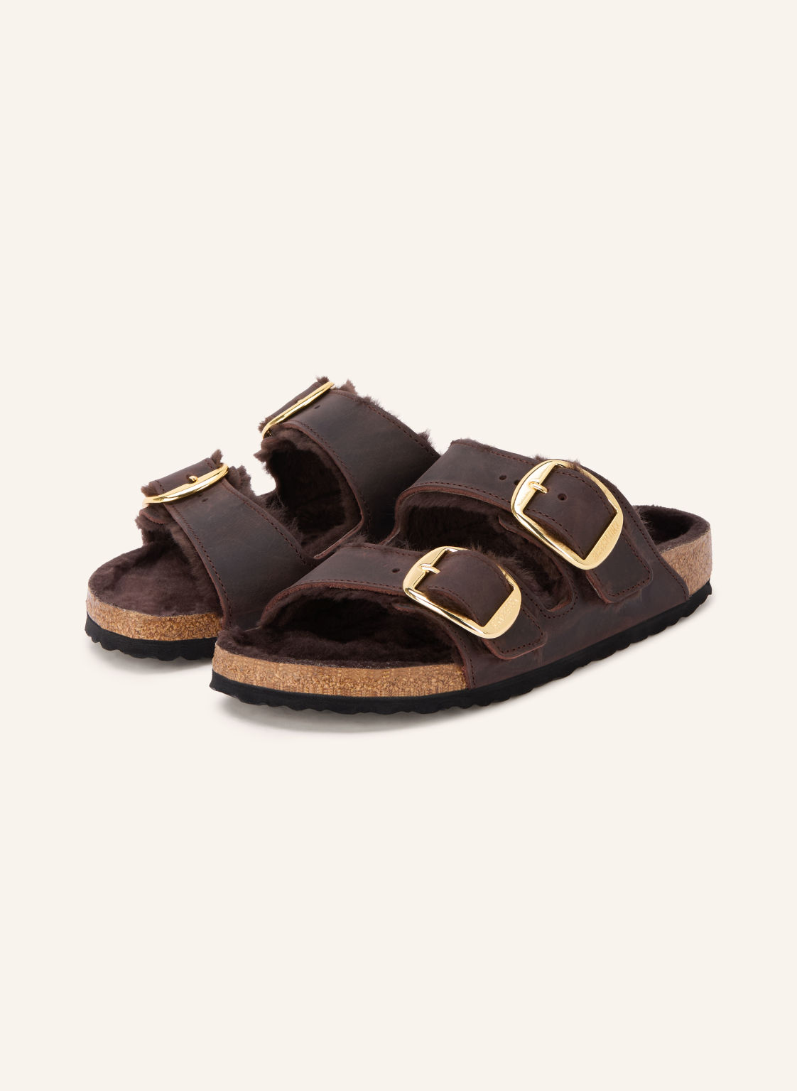 Birkenstock Klapki Arizona Shearling braun