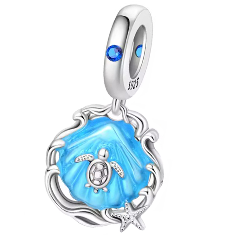 Charms do Pandory - Niebieska Muszelka