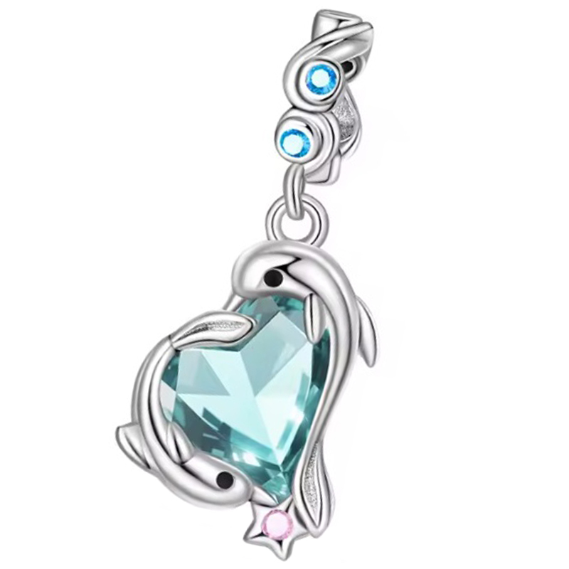 Charms do Pandory - Serce z Rybkami