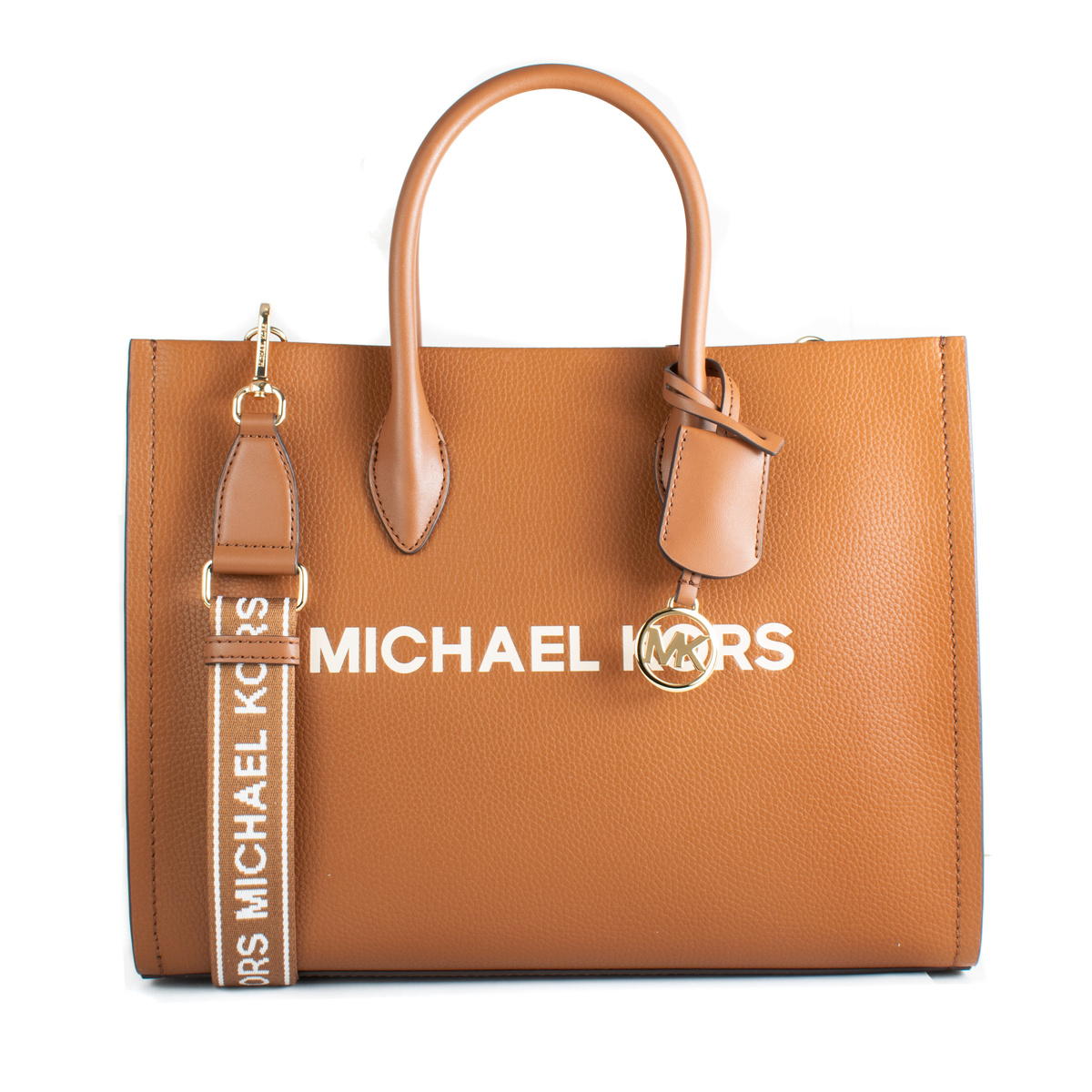 Średnia koniakowa shopperka damska skórzana Michael Kors Mirella 35R5G7ZT2L