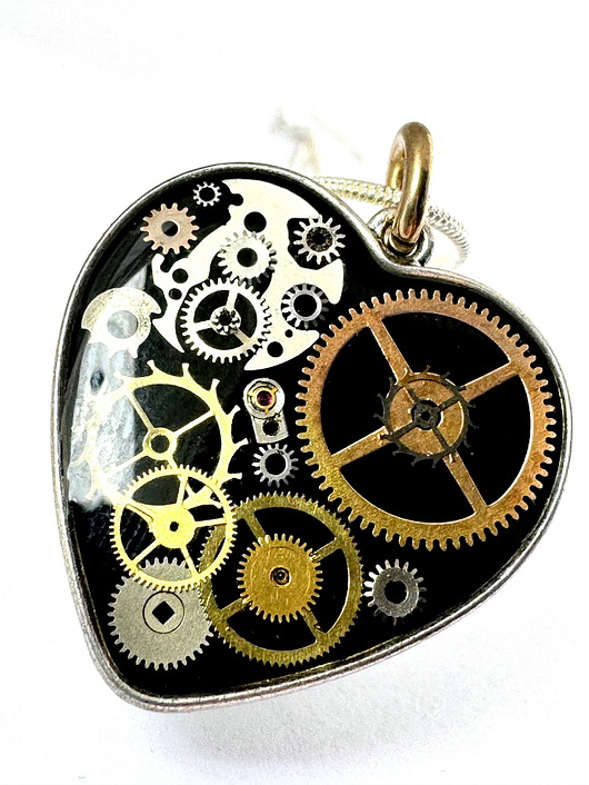 Wisior silver Heart (Black) IV
