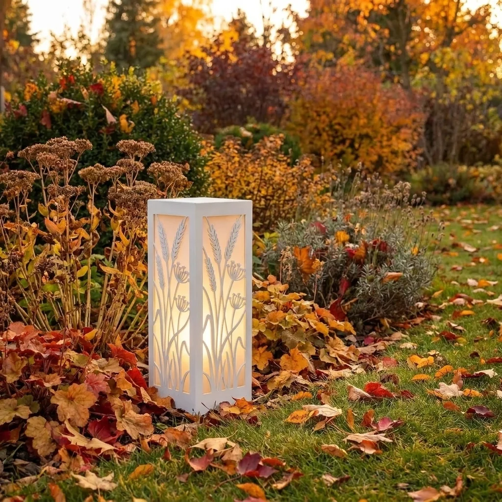 Jesienny Łan – Metalowy Lampion Ogrodowy