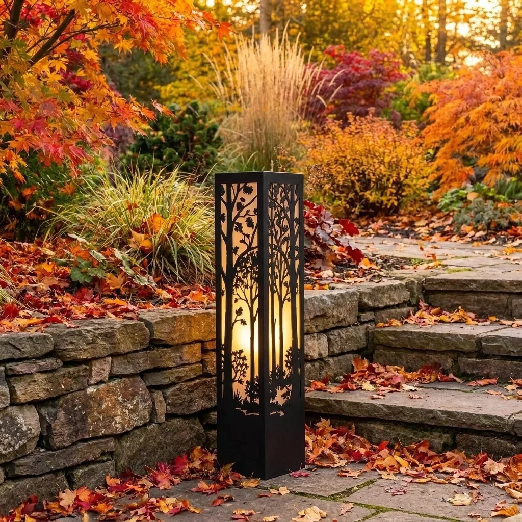 Leśna Cisza – Metalowy Lampion Ogrodowy LAM-47317