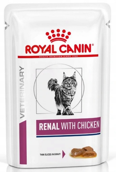 Royal Canin Cat Renal With Chicken Veterinary Health Nutrition mokra karma dla kota z kurczakiem saszetka waga 12x85 g