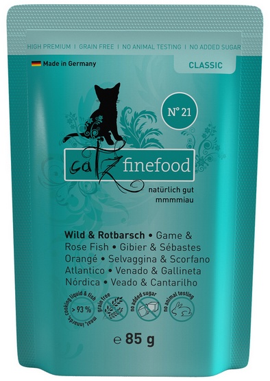 Catz Finefood N.21 Dziczyzna i Karmazyn Saszetka 85g 5090