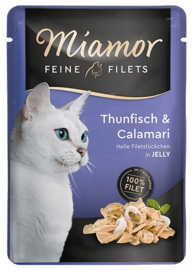 Miamor Feine Filets Tuńczyk i Kalmary w galaretce Saszetka 100g 74076