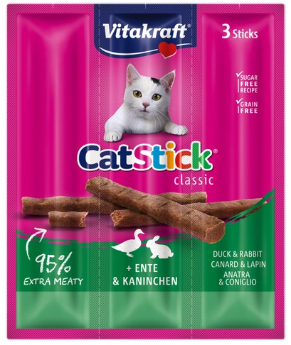 Vitakraft Cat Stick Mini Kaczka I Królik 18G