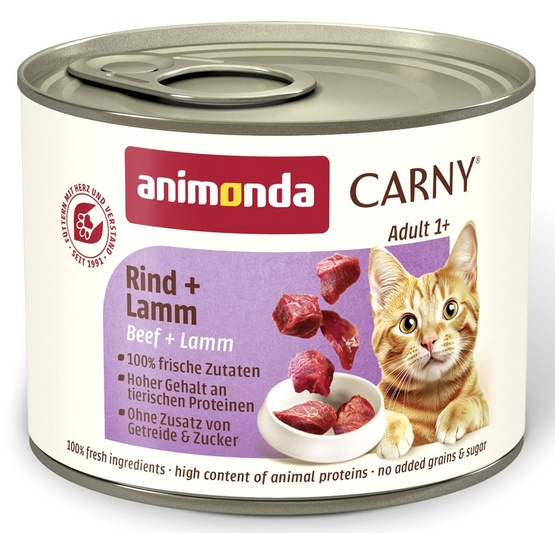 Animonda Cat Carny Adult smak: wołowina i jagnięcina 200g puszka