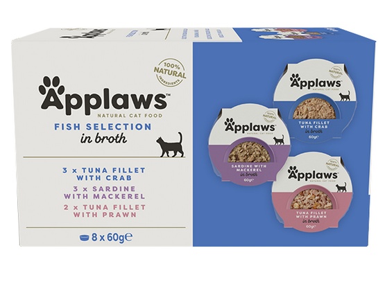 Applaws Zestaw próbny Cat Pot, 8 x 60g - Wariacje rybne